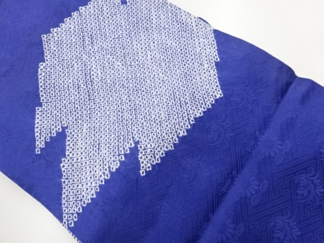 絞り抽象松皮菱模様名古屋帯